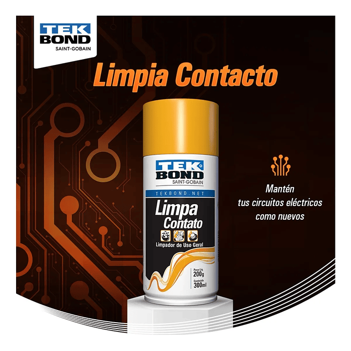 Limpia Contacto Tekbond En Spray 300ml/200gr 5