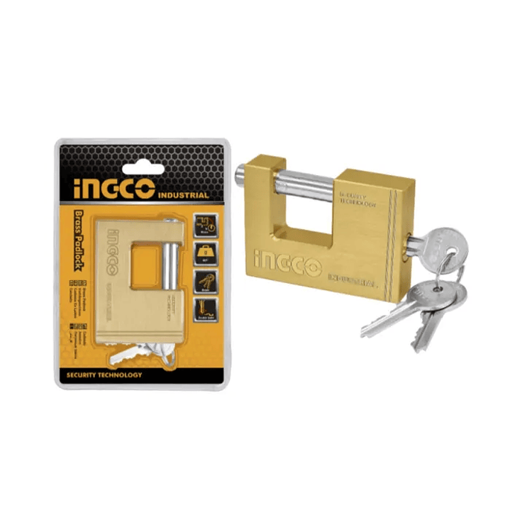Candado De Seguridad Ingco Bloque Tipo C Industrial 80mm 1