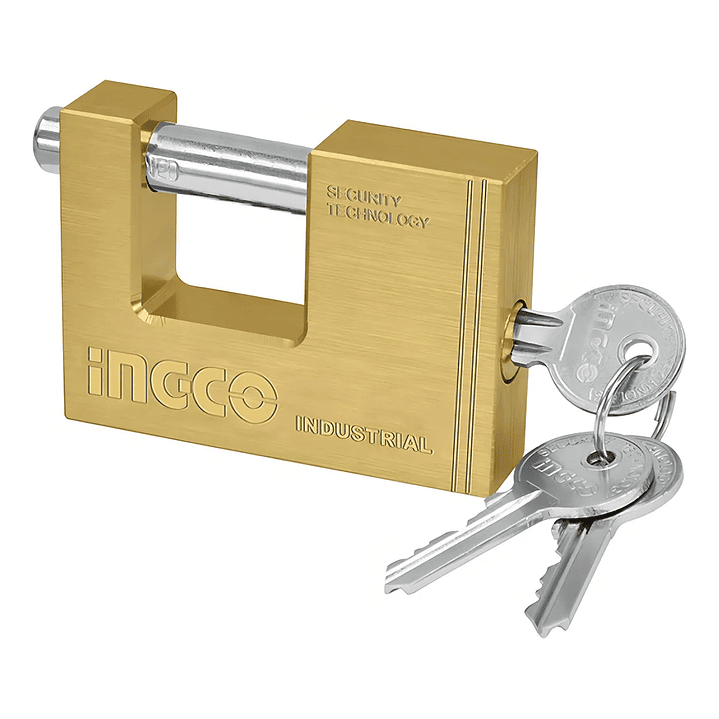 Candado De Seguridad Ingco Bloque Tipo C Industrial 90mm 2