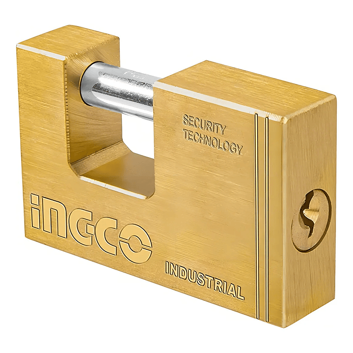 Candado De Seguridad Ingco Bloque Tipo C Industrial 90mm 5