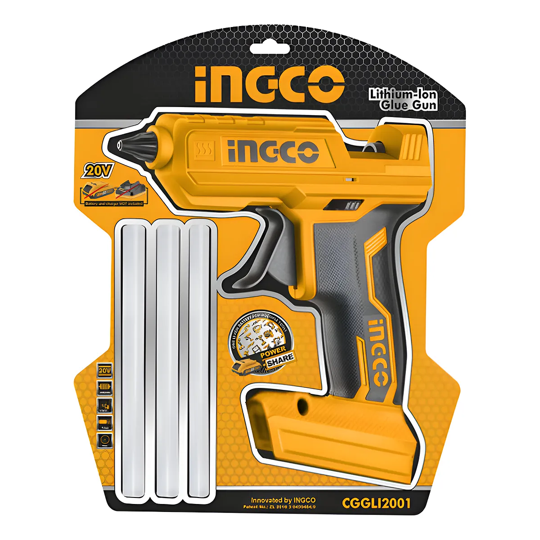 Pistola Ingco Para Silicona 17-20gr/min 20v 2