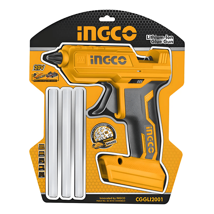 Pistola Ingco Para Silicona 17-20gr/min 20v 2