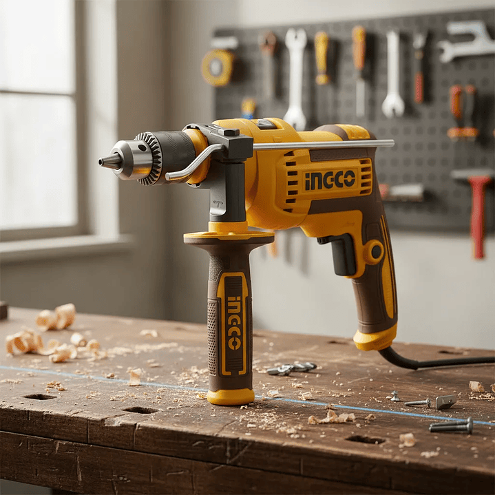 Taladro Ingco Percutor Electrico Industrial 900w/13mm 7