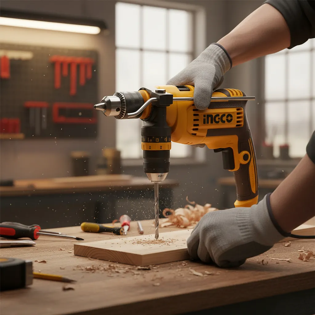 Taladro Ingco Percutor Electrico Industrial 900w/13mm 8