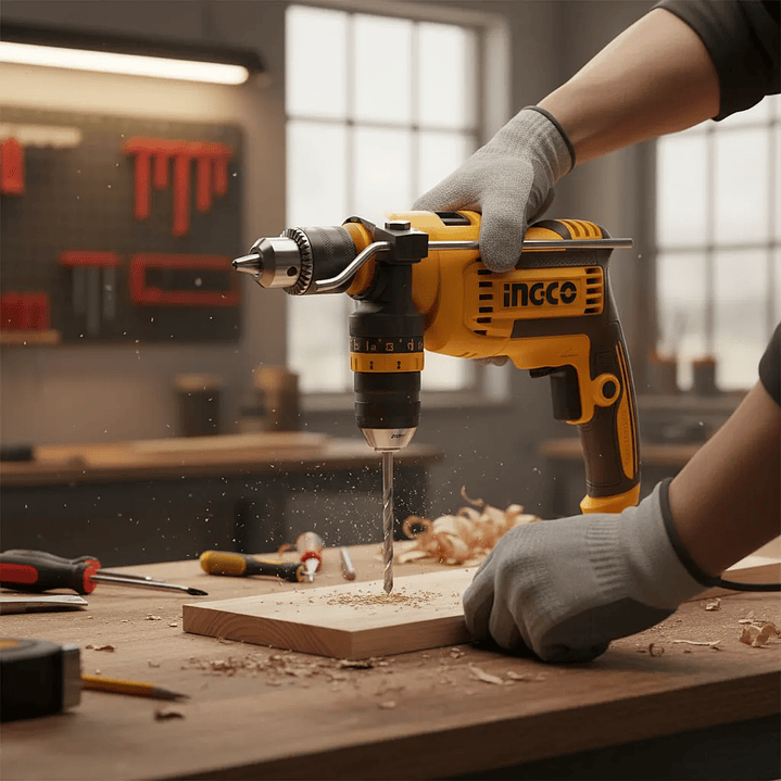 Taladro Ingco Percutor Electrico Industrial 900w/13mm 8