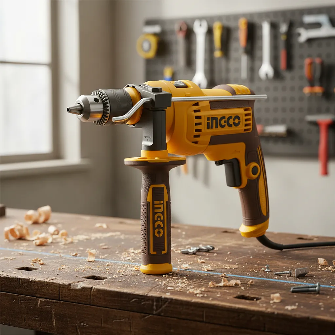 Taladro Ingco Percutor Electrico Industrial 900w/13mm 9