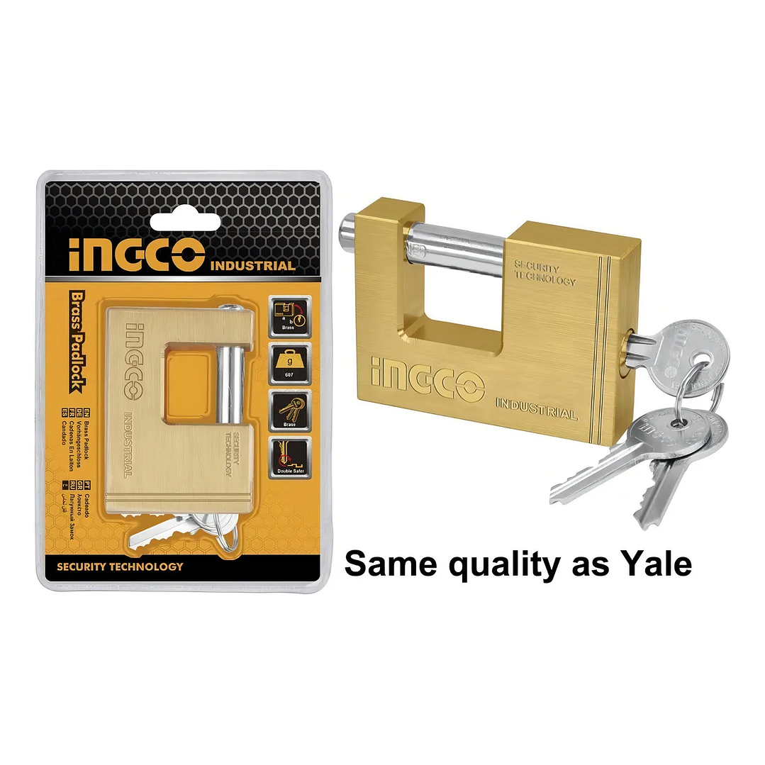 Candado De Seguridad Ingco Bloque Tipo C Industrial 60mm 4