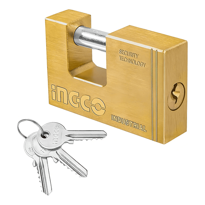 Candado De Seguridad Ingco Bloque Tipo C Industrial 60mm 3