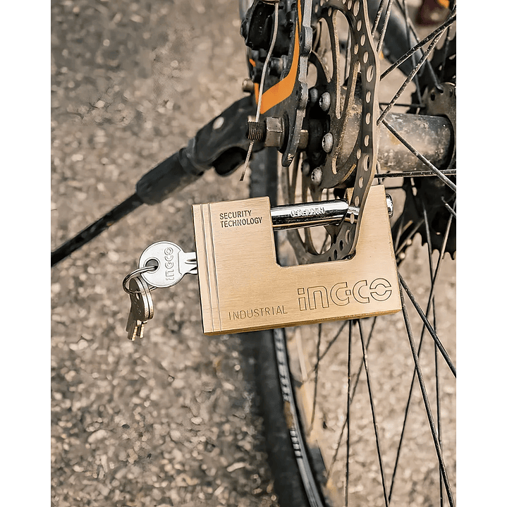 Candado De Seguridad Ingco Bloque Tipo C Industrial 60mm 5