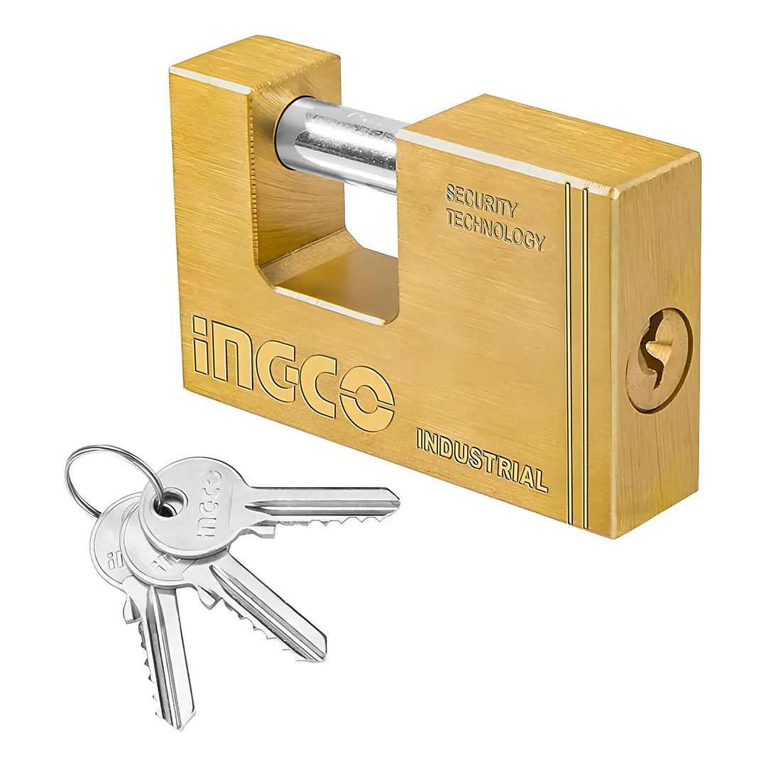 Candado De Seguridad Ingco Bloque Tipo C Industrial 70mm 1