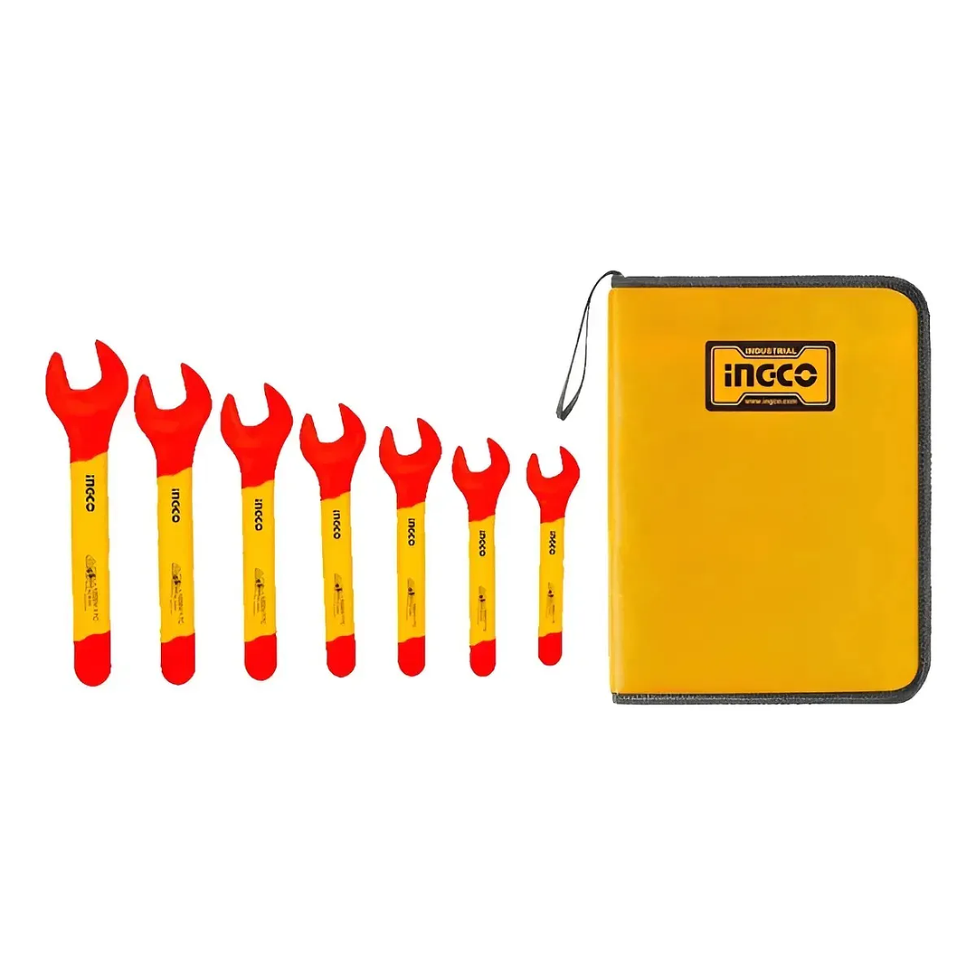Set Llaves Ingco Punta Industrial Aisladas Vde 8-19mm 7 Piezas 1