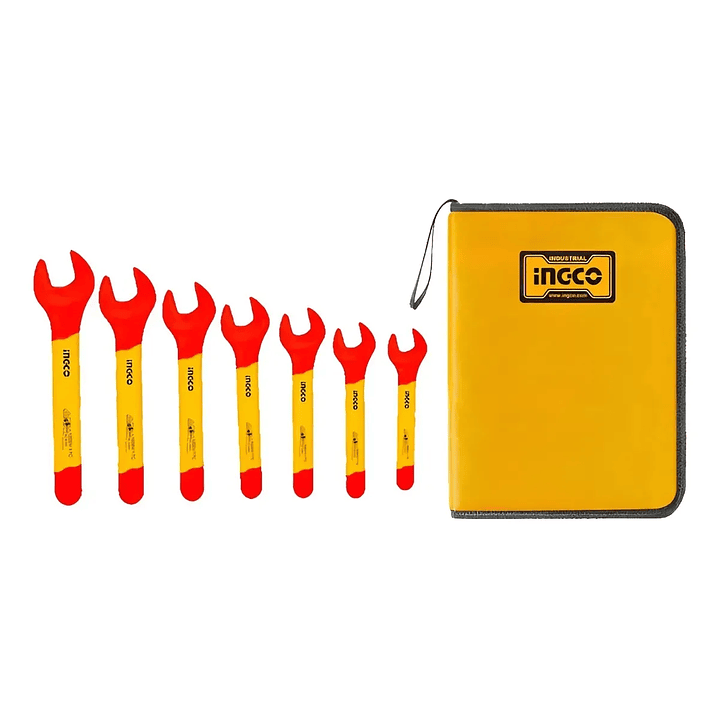 Set Llaves Ingco Punta Industrial Aisladas Vde 8-19mm 7 Piezas 1