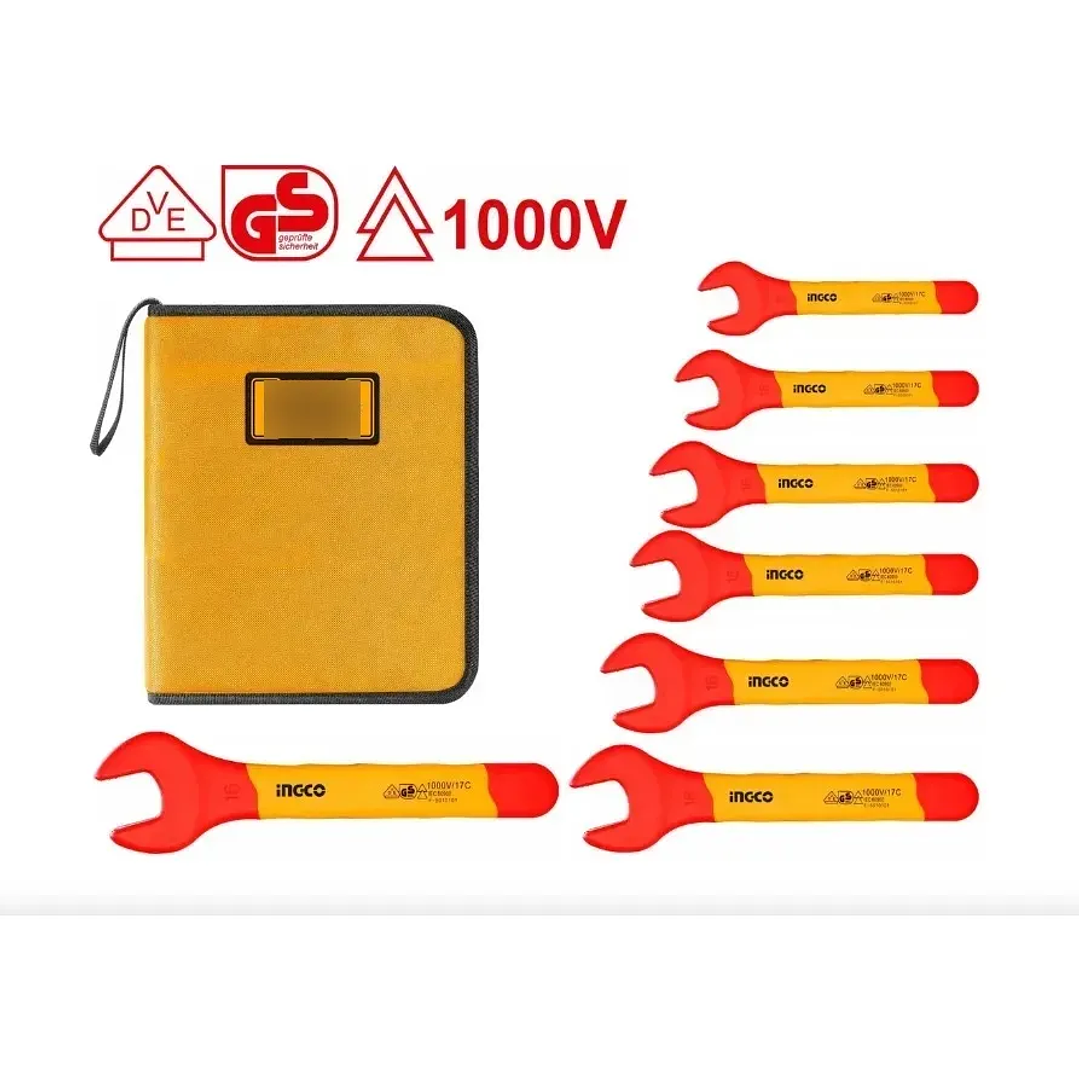 Set Llaves Ingco Punta Industrial Aisladas Vde 8-19mm 7 Piezas 2