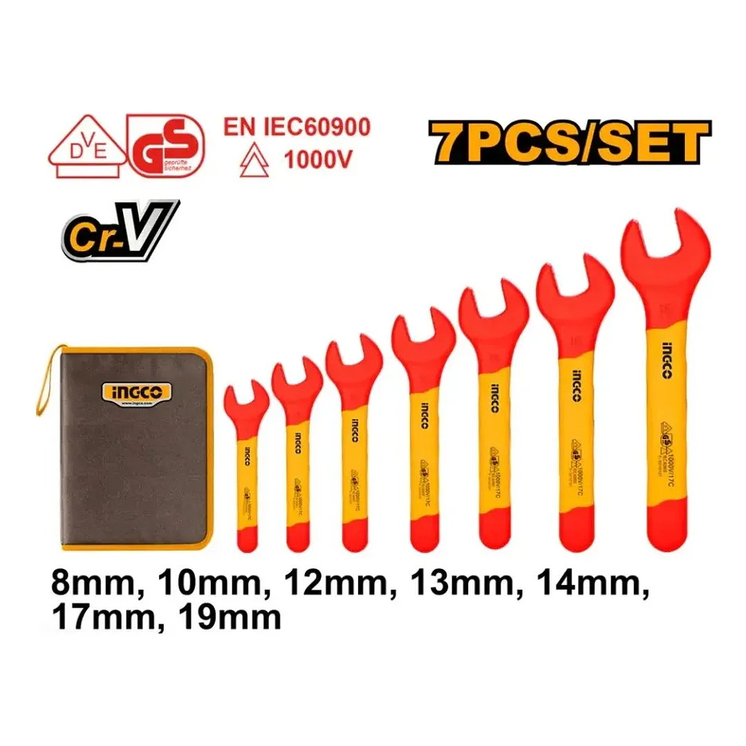Set Llaves Ingco Punta Industrial Aisladas Vde 8-19mm 7 Piezas 3