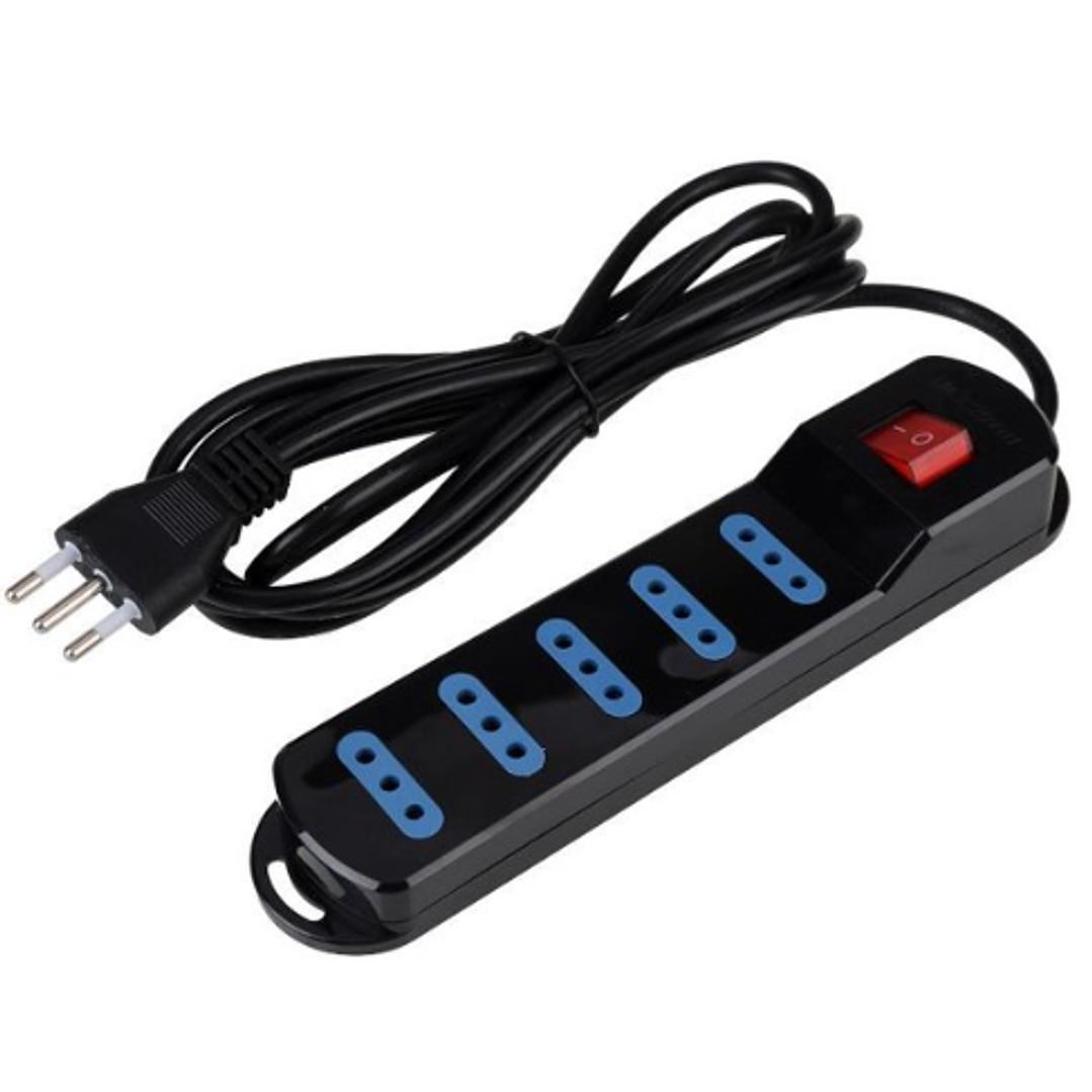 ALARGADOR 5 TOMAS CON INTERRUPTOR NEGRO 1