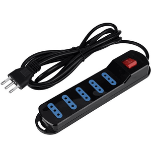 ALARGADOR 5 TOMAS CON INTERRUPTOR NEGRO