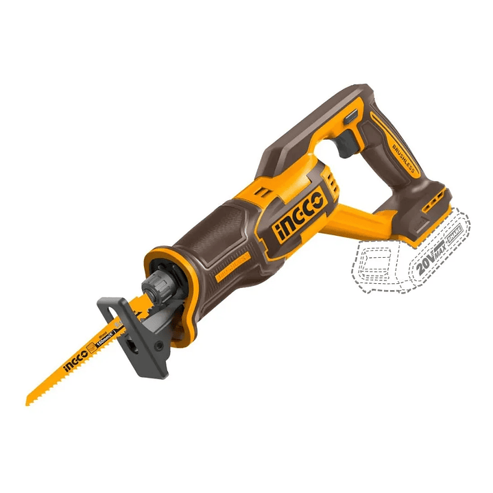 Sierra Sable Bl Ingco Industrial Inalambrica 20v 3