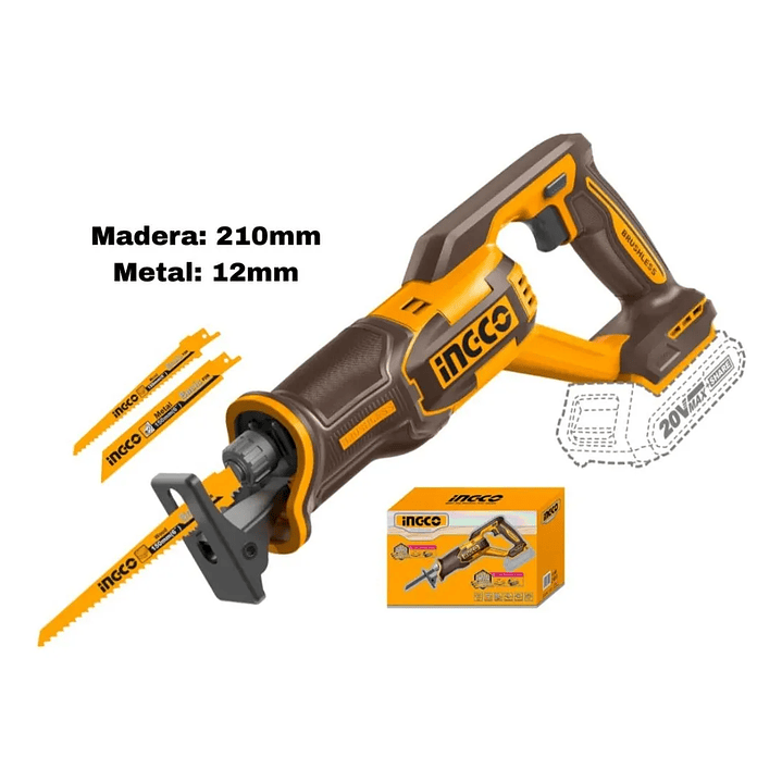 Sierra Sable Bl Ingco Industrial Inalambrica 20v 4