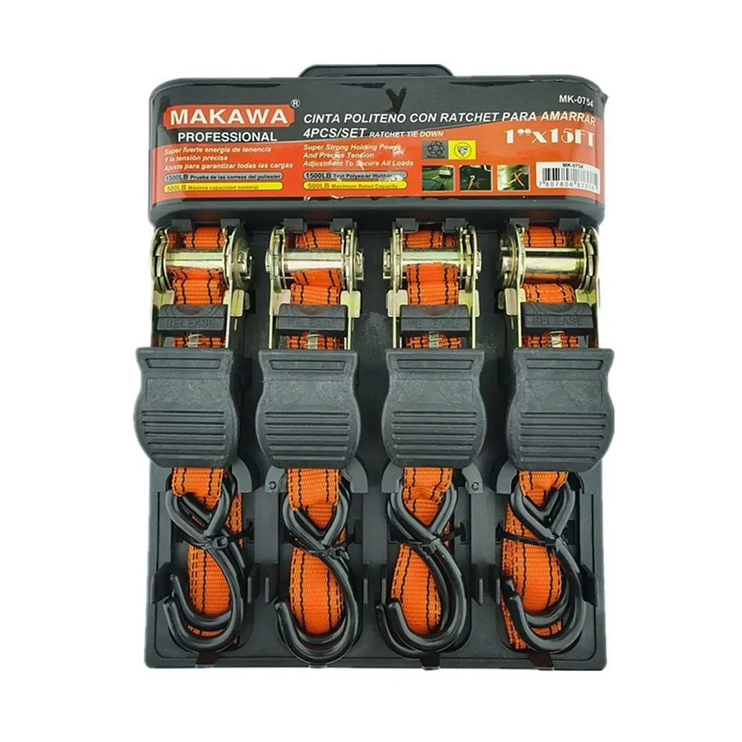 JUEGO 2 ESLINGAS CINTA AMARRE CON RACHET 1