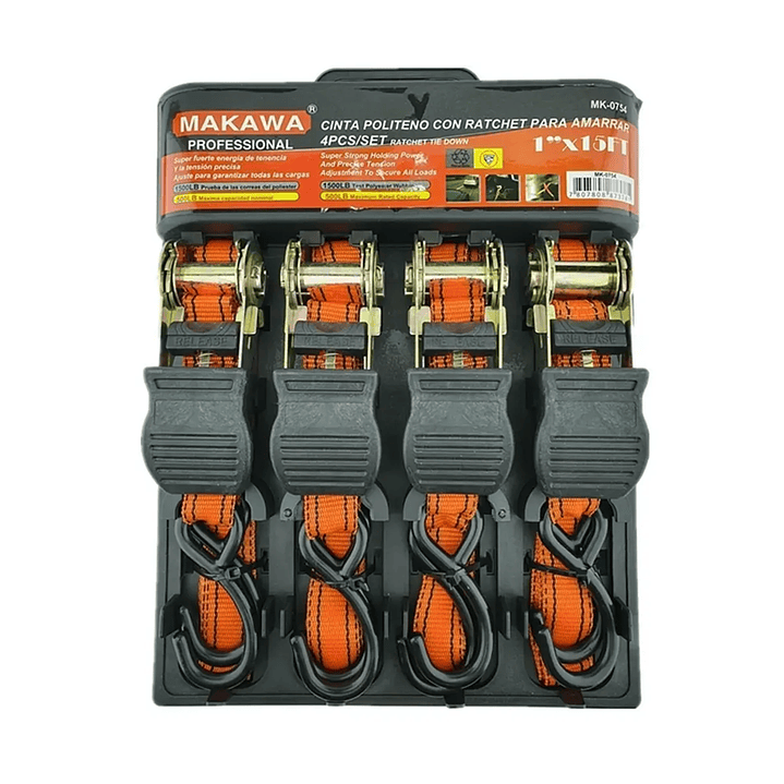 JUEGO 2 ESLINGAS CINTA AMARRE CON RACHET 1