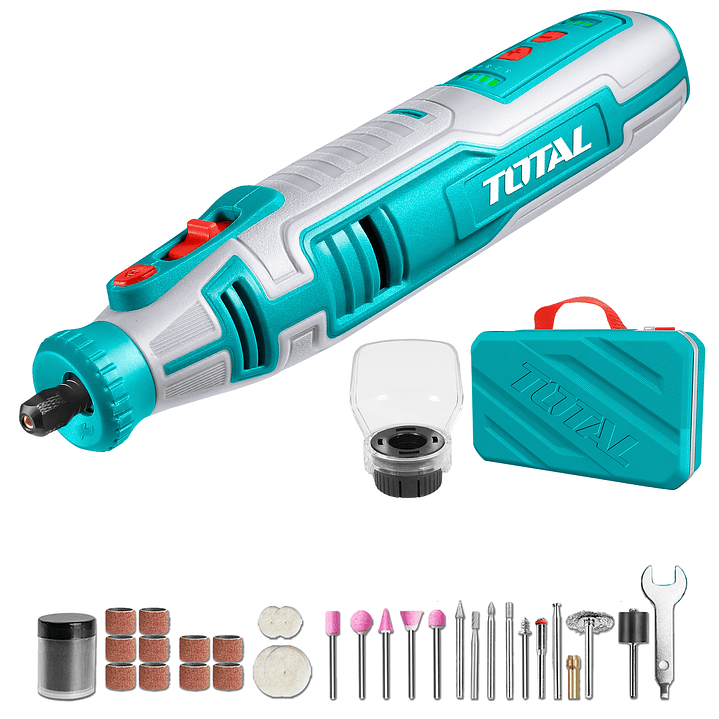 Mini Rectificadora Inalámbrica 8V Total (Esmeril recto) 1