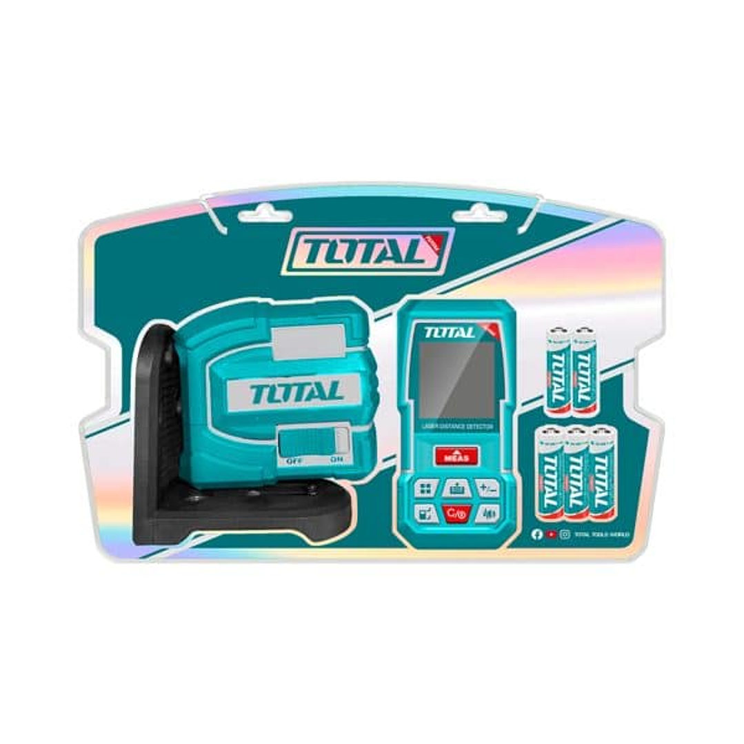 Kit Nivel Láser Verde Autonivelante 35 m con Medidor de Distancia 70 m Total 4