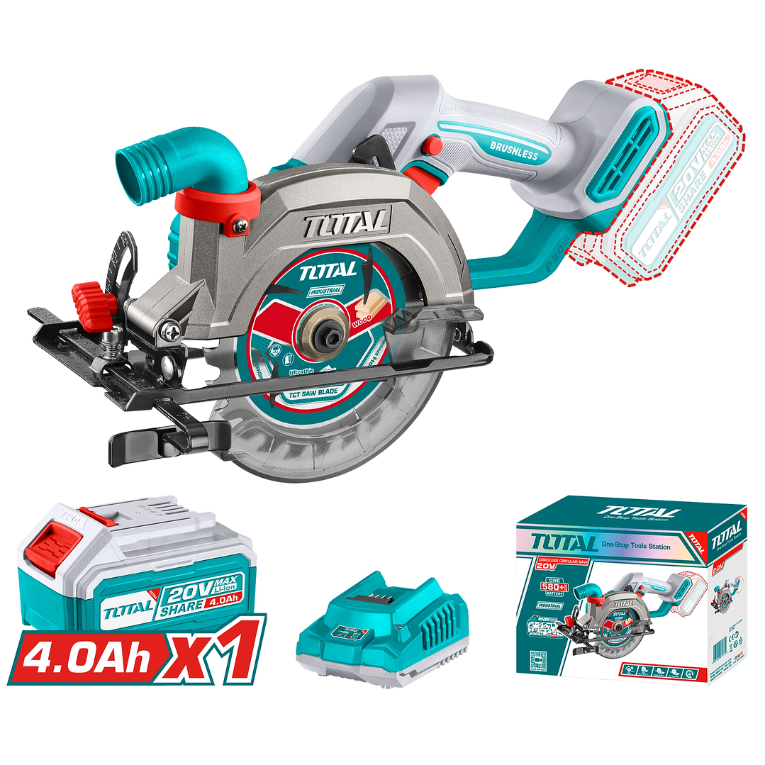 Sierra Circular Inalámbrica 140mm Total 1