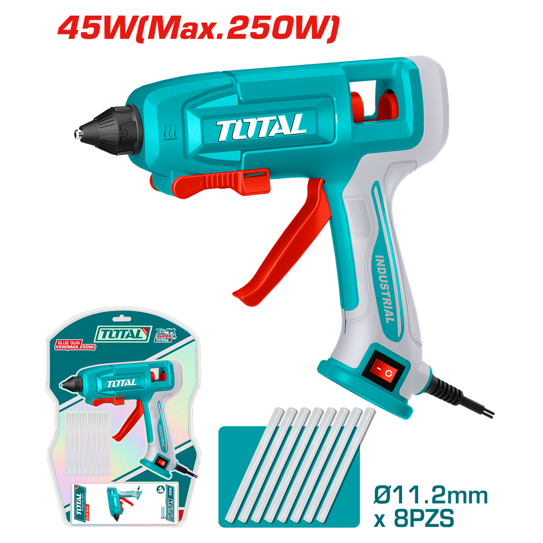 PISTOLA SILICONA 45W TOTAL 20-30G/MIN +ACC 1