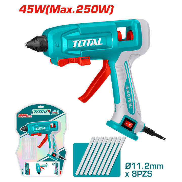 PISTOLA SILICONA 45W TOTAL 20-30G/MIN +ACC 1