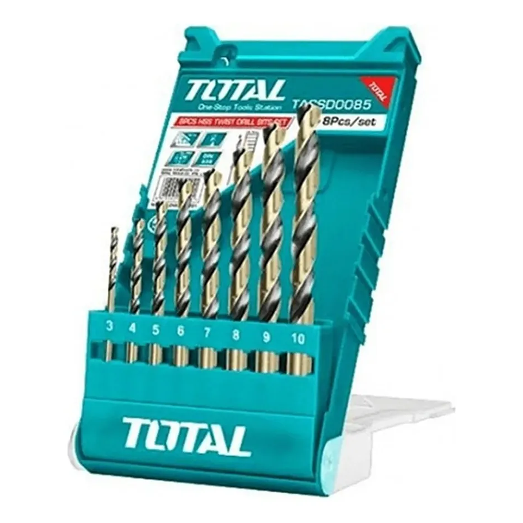 JUEGO BROCAS 8 PZAS P/ METAL HSS TOTAL 1