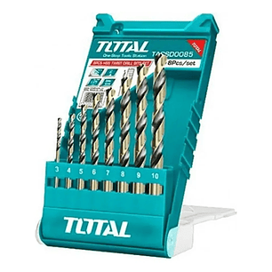JUEGO BROCAS 8 PZAS P/ METAL HSS TOTAL