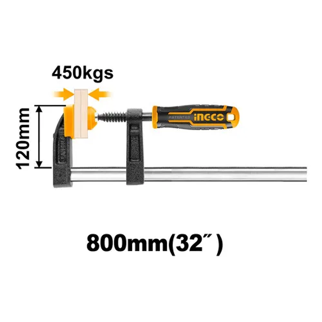 PRENSA SARGENTO EN F INDUSTRIAL 120X800MM INGCO HFC021203 1