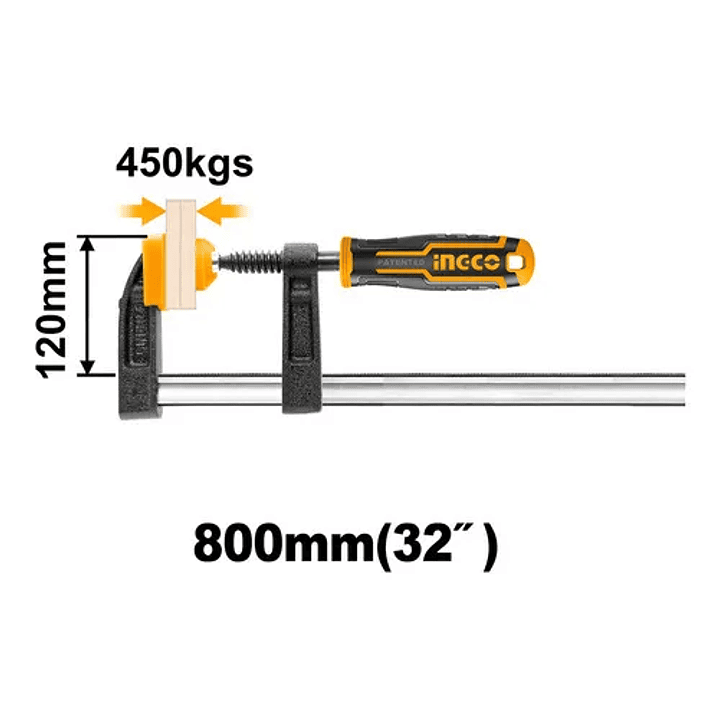 PRENSA SARGENTO EN F INDUSTRIAL 120X800MM INGCO HFC021203 1