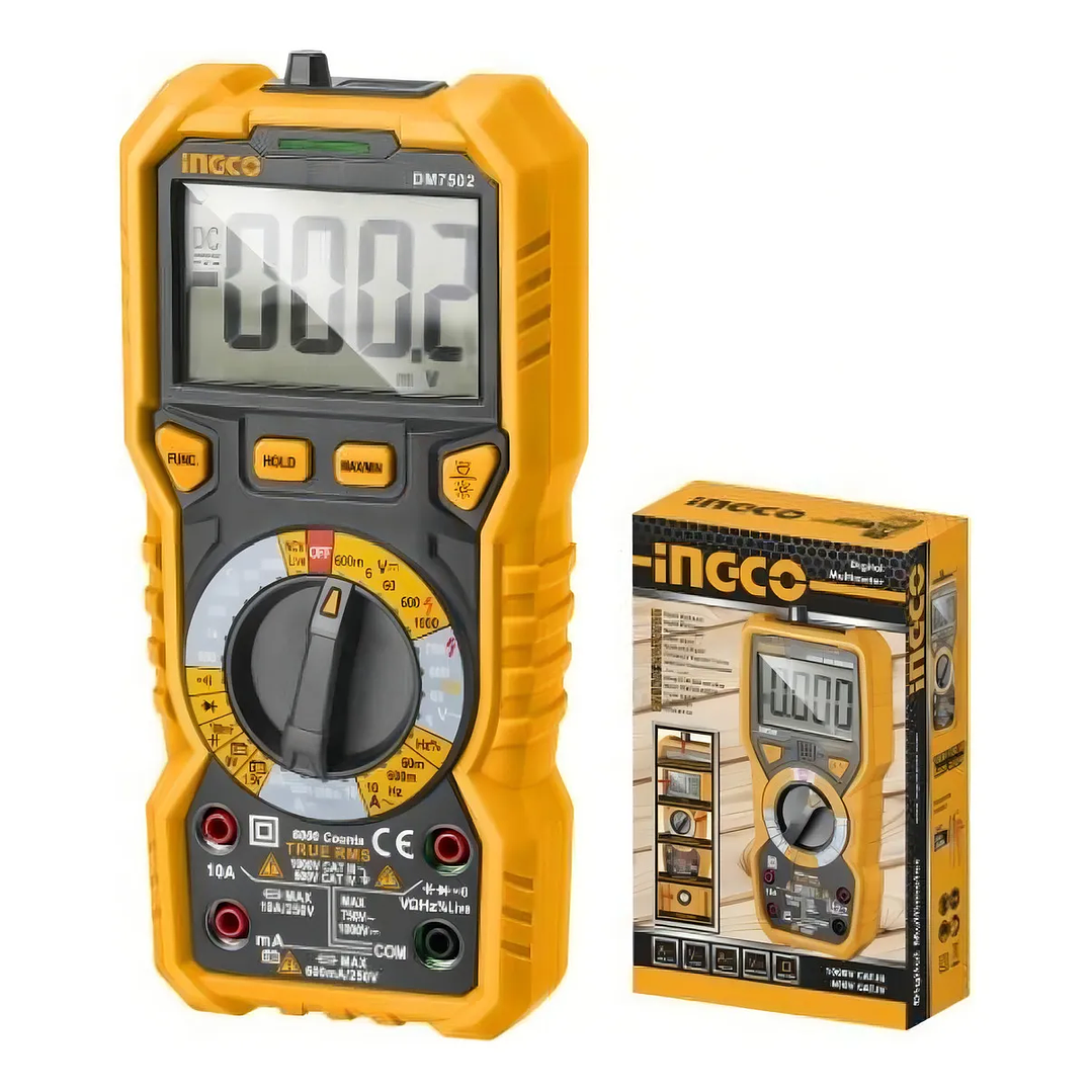 MULTIMETRO DIGITAL 6000 CUENTAS INGCO DM7502 1