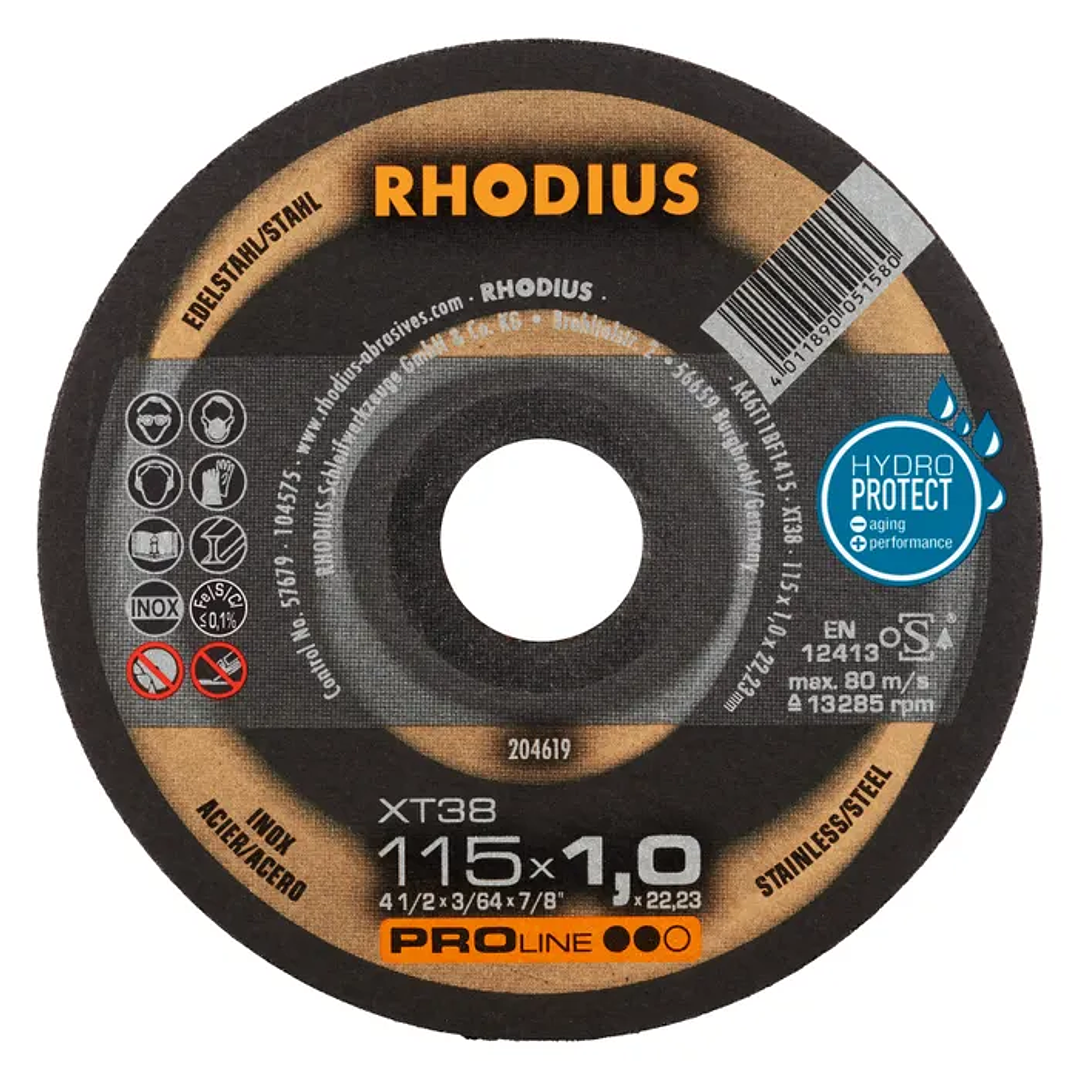  DISCO DE CORTE XT38 PROLINE II 115X1,0X22,23MM 4 1/2