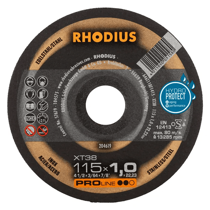  DISCO DE CORTE XT38 PROLINE II 115X1,0X22,23MM 4 1/2