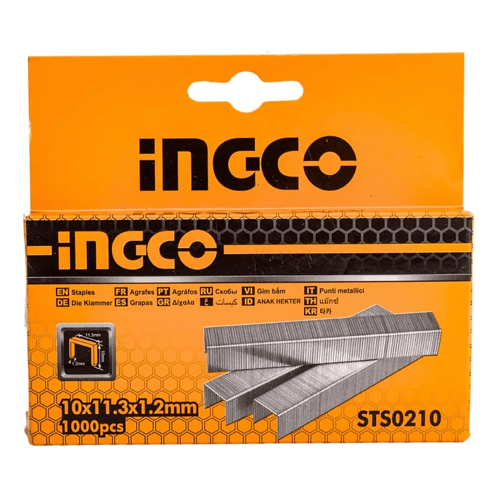 Grapas Ingco Caja 1000 Unidades 10x1,2mm 6