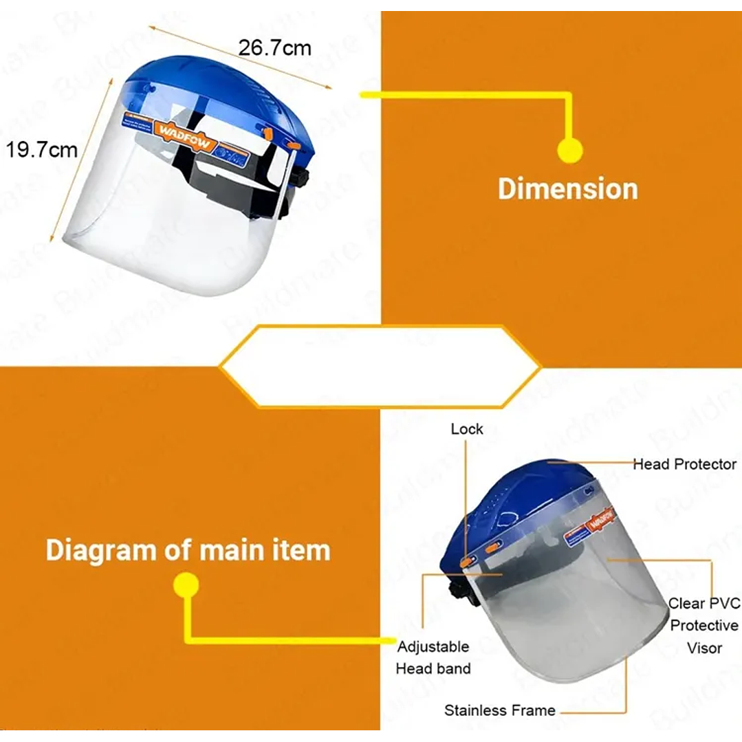 CARETA DE SEGURIDAD TRANSPARENTE WADFOW WFD1308 3