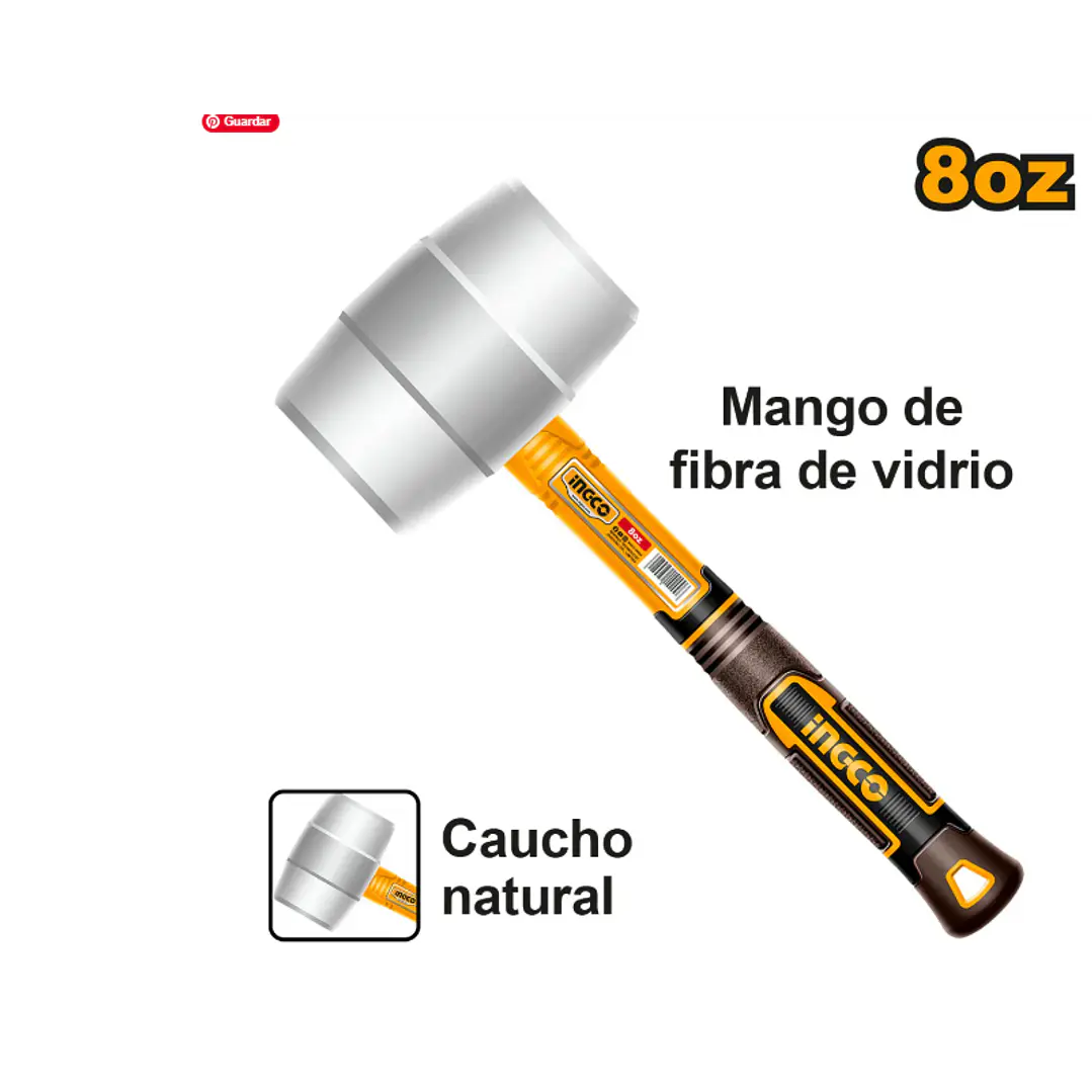 MAZO DE GOMA INGCO MANGO FV 220GR/8OZ 3