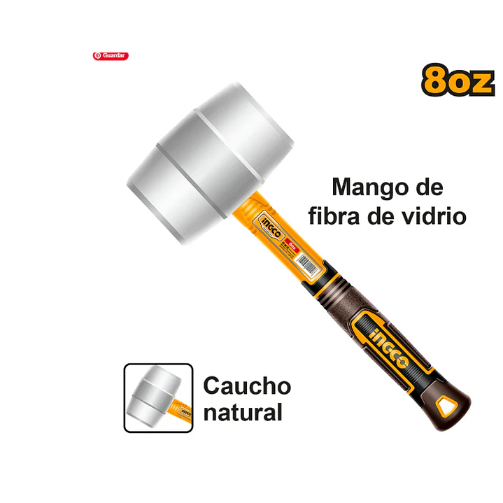 MAZO DE GOMA INGCO MANGO FV 220GR/8OZ 3