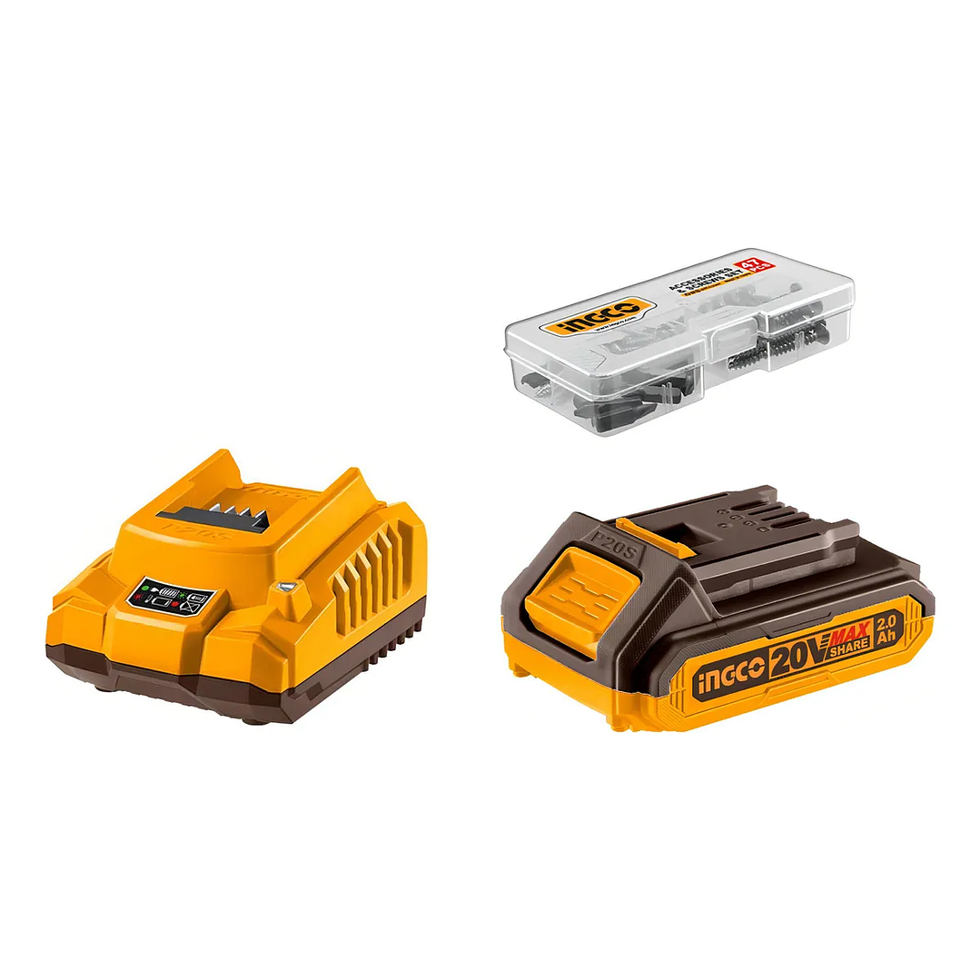 TALADRO ATO BL CP INDUSTRIAL +BAT 2AH Y CARG 20V/55NM INGCO CDLI205582 2