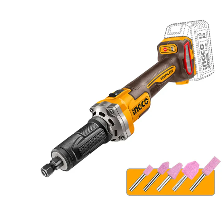 ESMERIL RECTO BL INDUSTRIAL INALAMBRICO 1/4