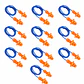 Pack 10 Tapones Auditivos Wadfow Reutilizables Con Cordon 32db - Miniatura 1