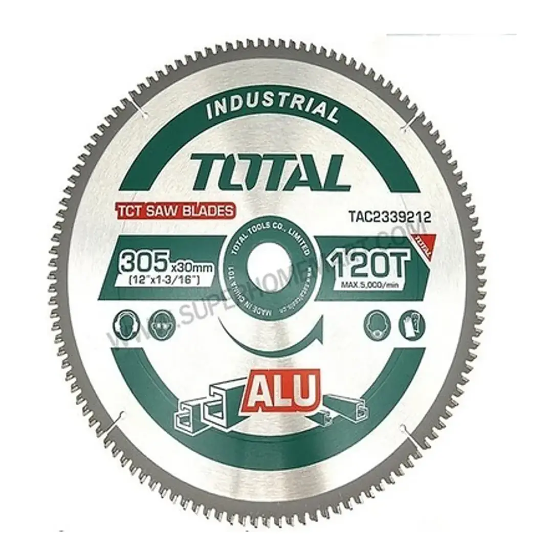 DISCO DE SIERRA CIRCULAR P/ ALUMINIO 12 PULGADAS 120 D TOTAL 1