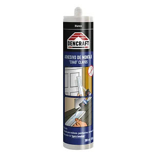 ADHESIVO DE MONTAJE CHAO CLAVOS BLANCO 300ML BLANCO DENCRAFT 1004
