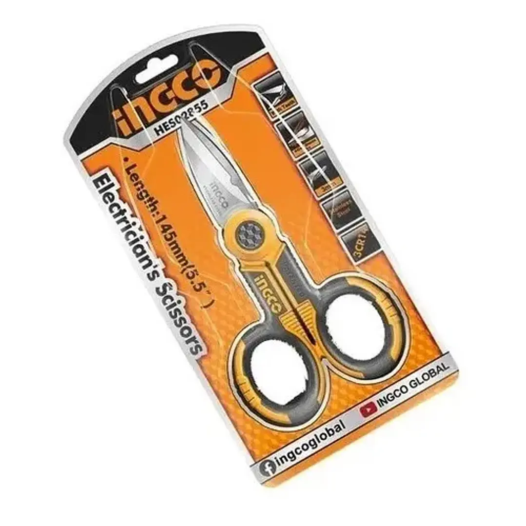 TIJERA ELECTRICISTA INGCO INOX.145 MM/5,5