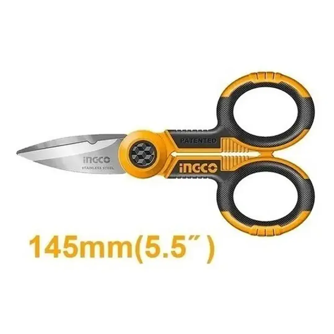 TIJERA ELECTRICISTA INGCO INOX.145 MM/5,5