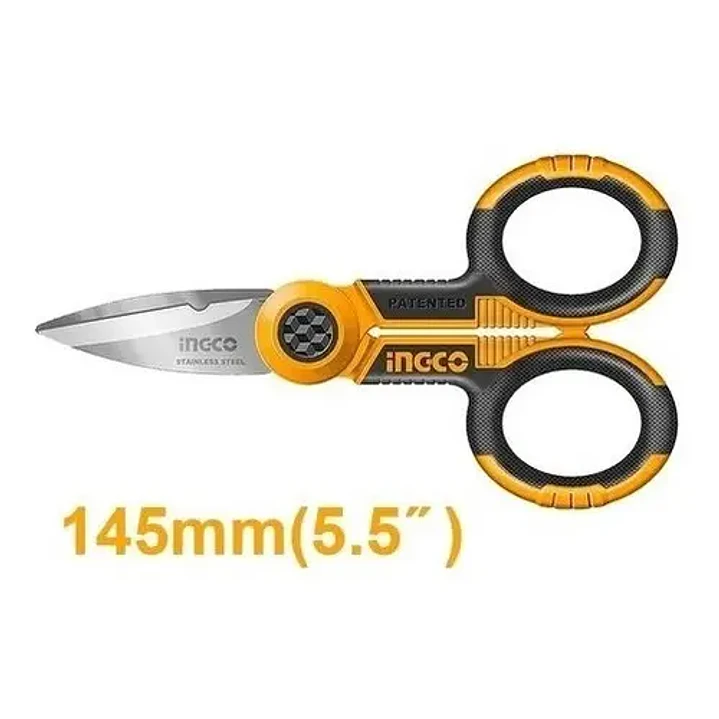TIJERA ELECTRICISTA INGCO INOX.145 MM/5,5