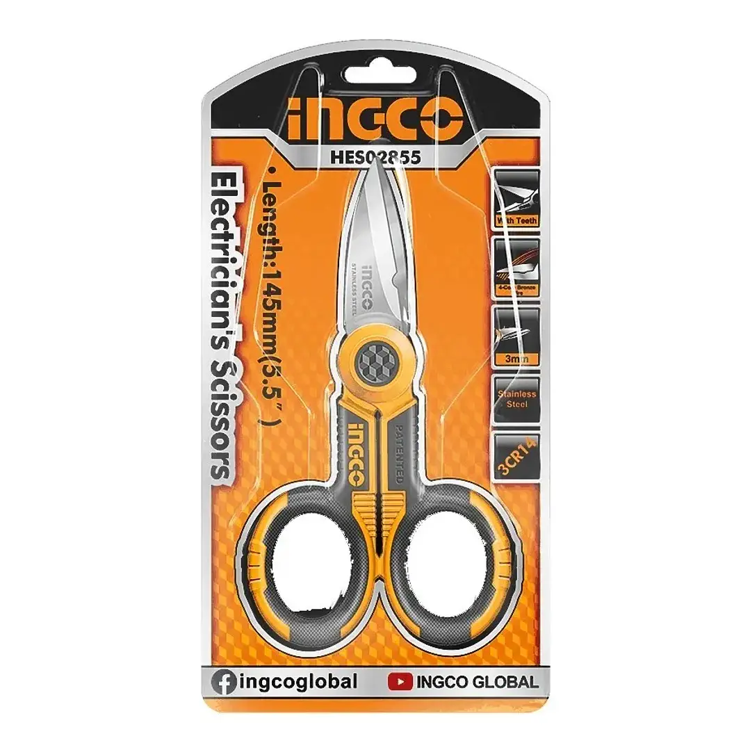 TIJERA ELECTRICISTA INGCO INOX.145 MM/5,5
