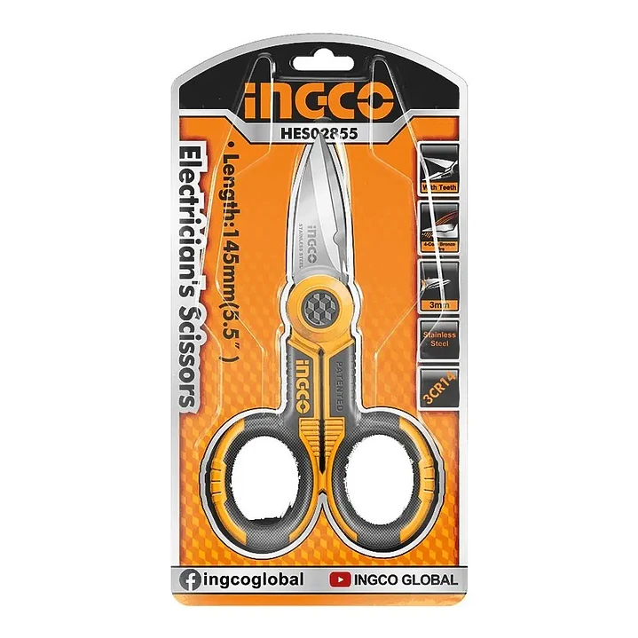 TIJERA ELECTRICISTA INGCO INOX.145 MM/5,5